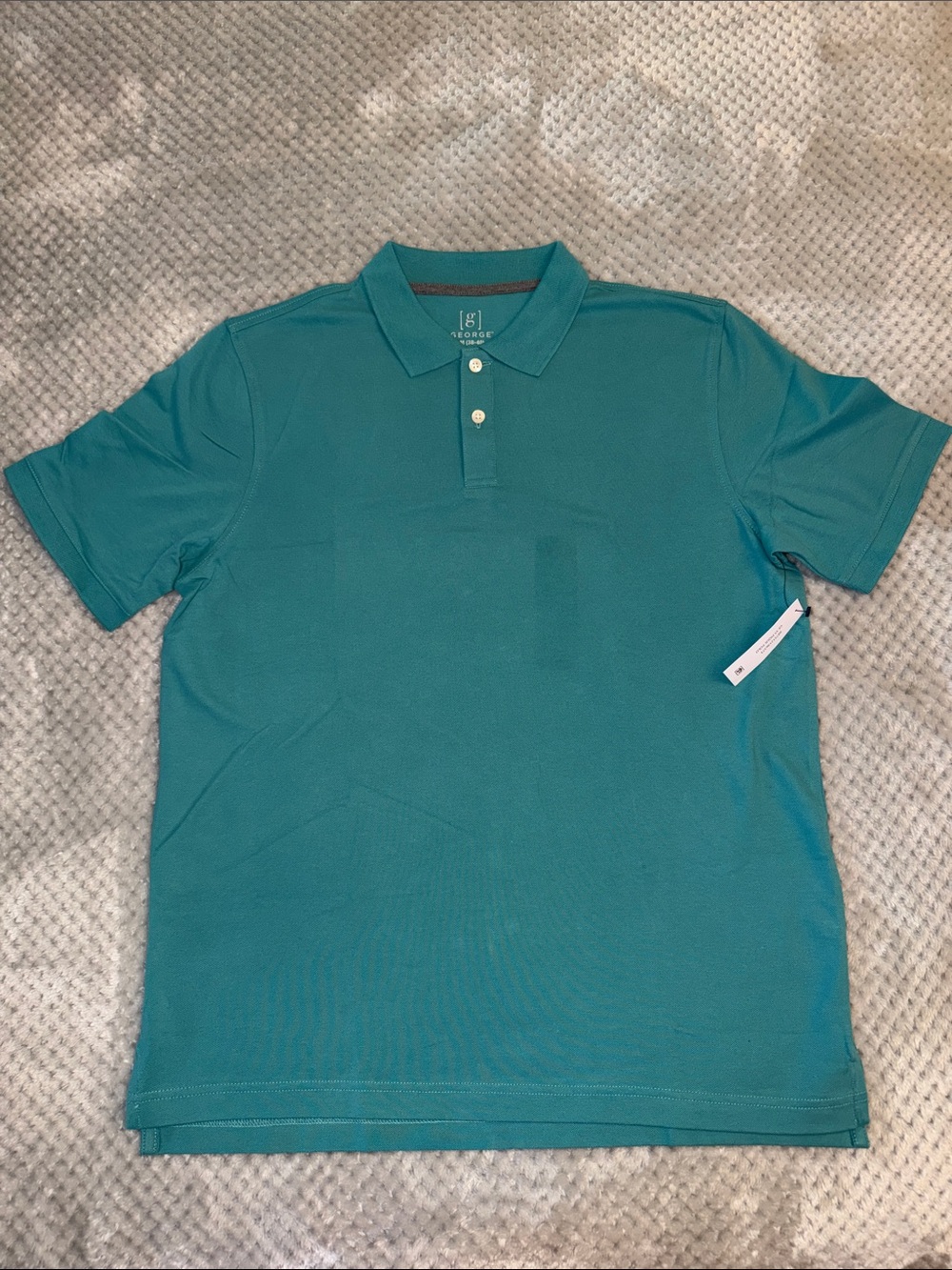George Teal/Blue Short Sleeve Polo Shirt